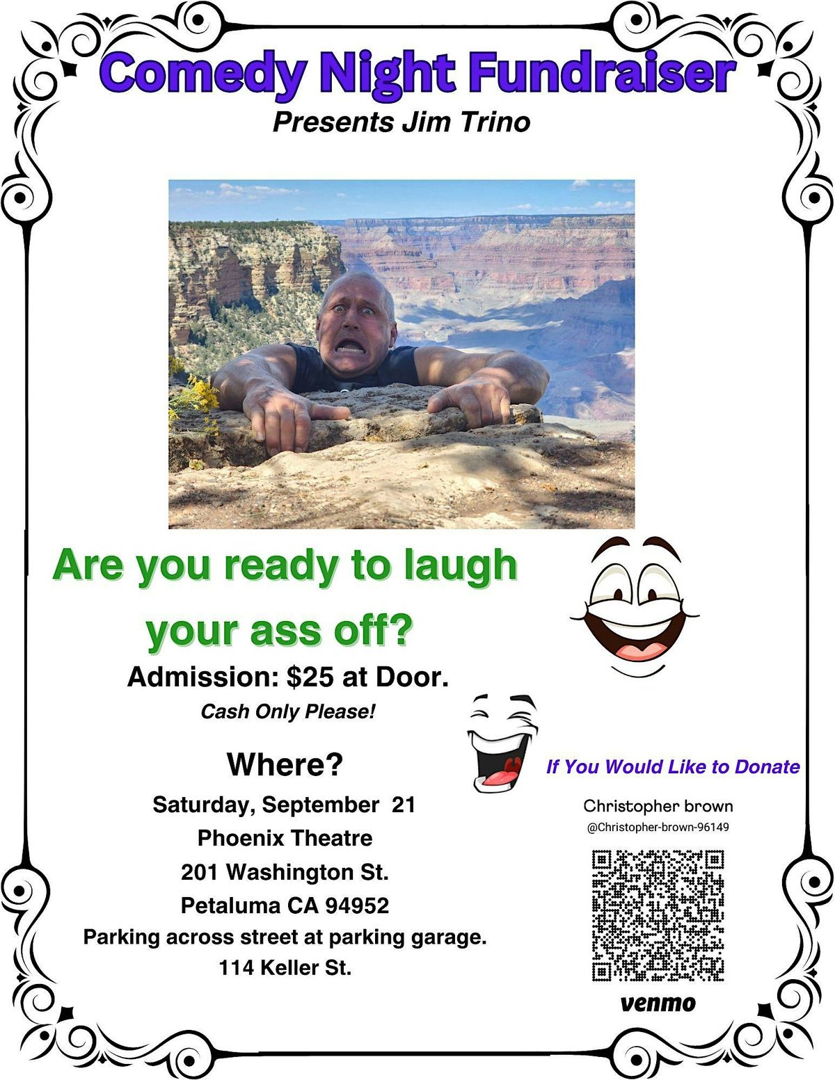 Comedy night fundraiser featuring Jim Trino