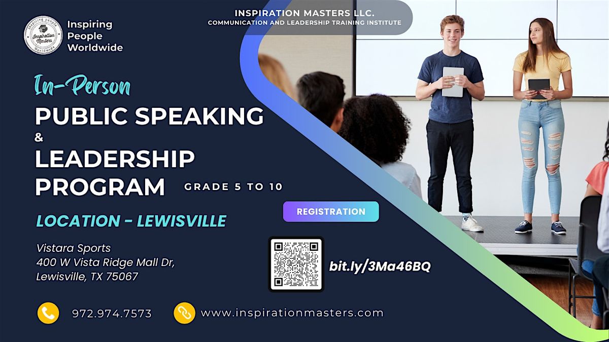 Public Speaking and Leadership Programs in Lewisville for Grades 5 to 12