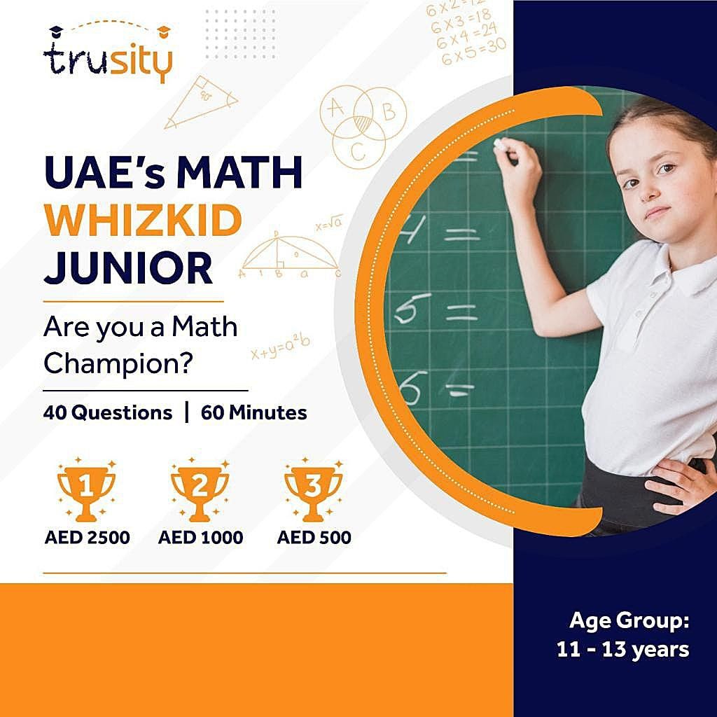 UAE Math WhizKid Junior | Free entry for 11 to 13 years
