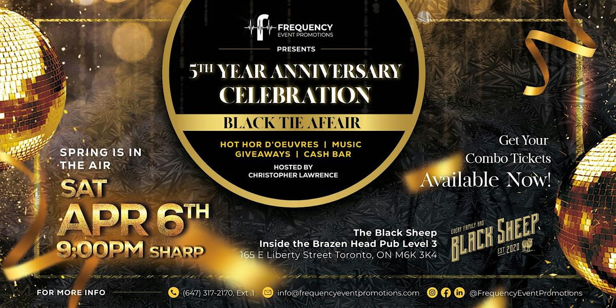 Frequency Event Promotions 5th Anniversary Celebration Black Tie Affair