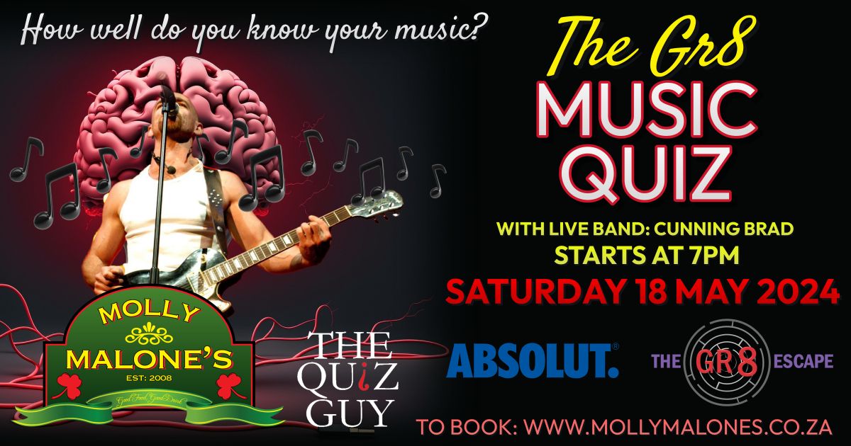 The Gr8 Music Quiz @ Molly malones