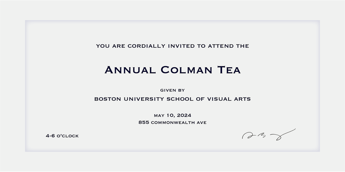 Annual Colman Tea