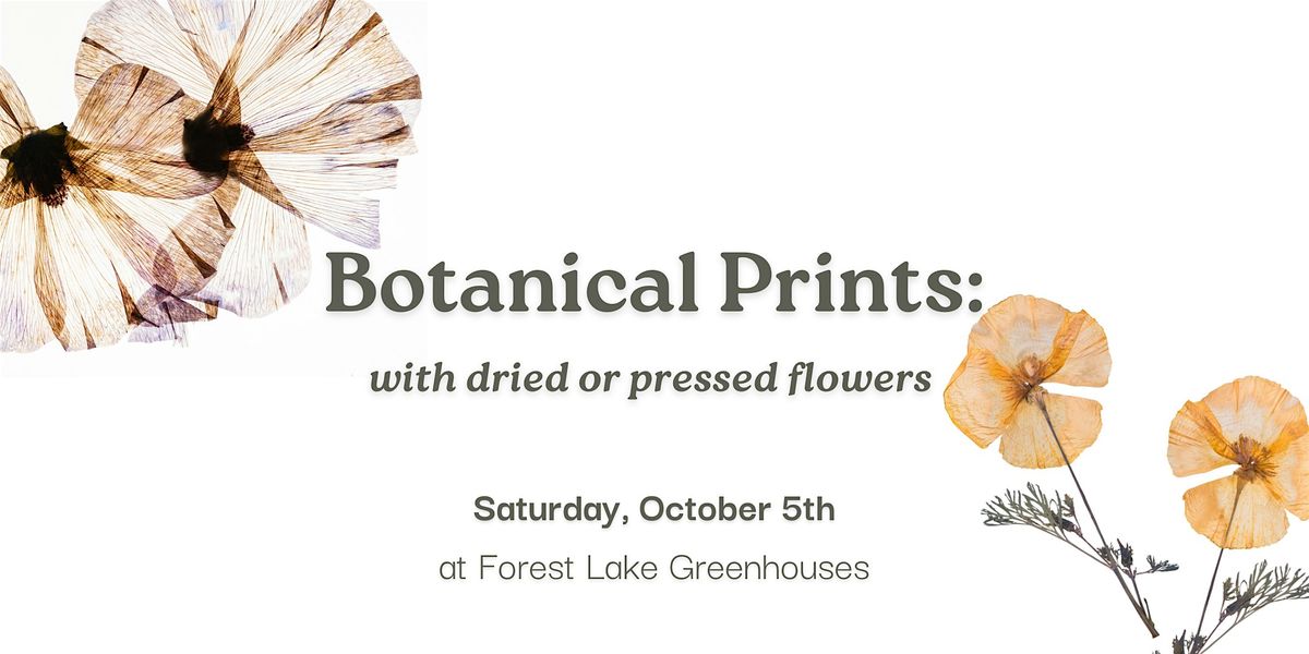 Botanical Prints with Dried or Pressed Flowers Workshop