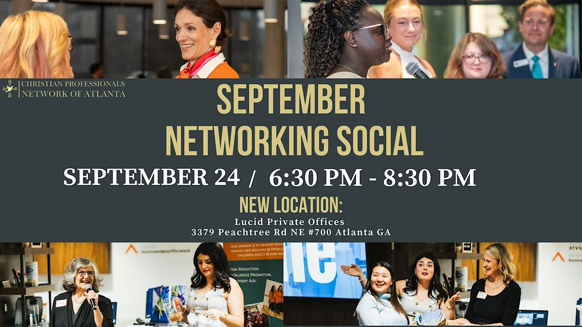 Christian Professionals Network of Atlanta  September  Networking Social