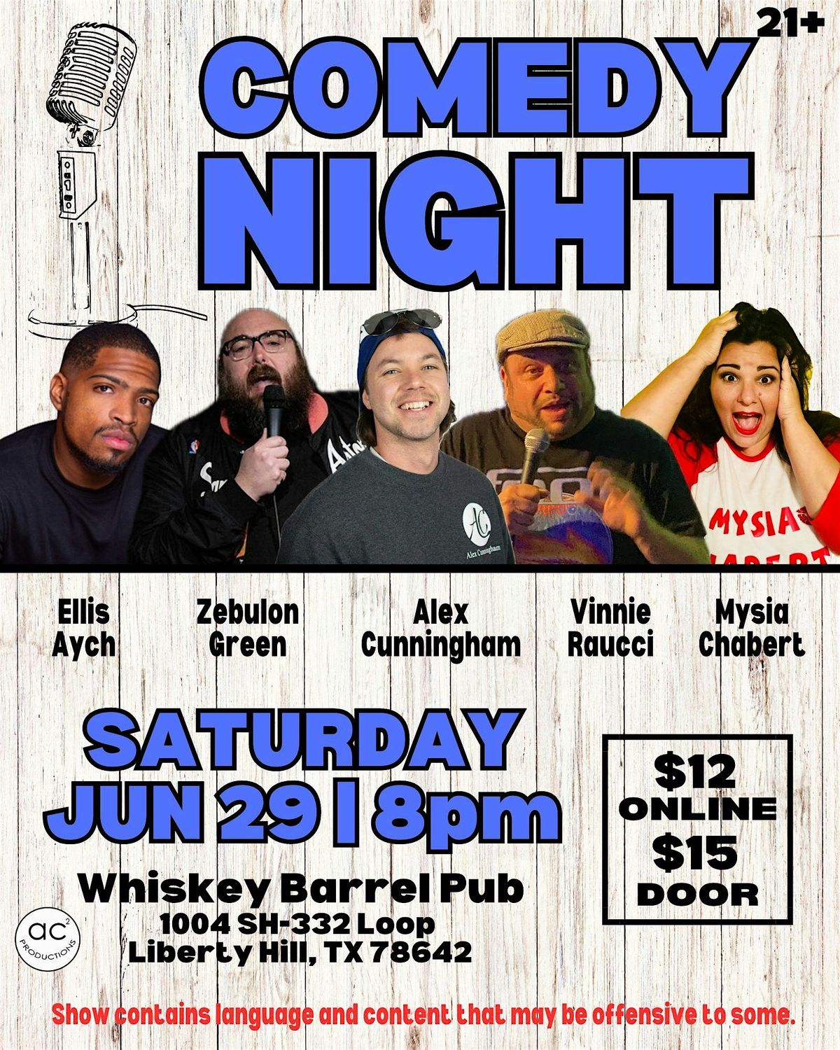 Comedy Night at Whiskey Barrel Pub