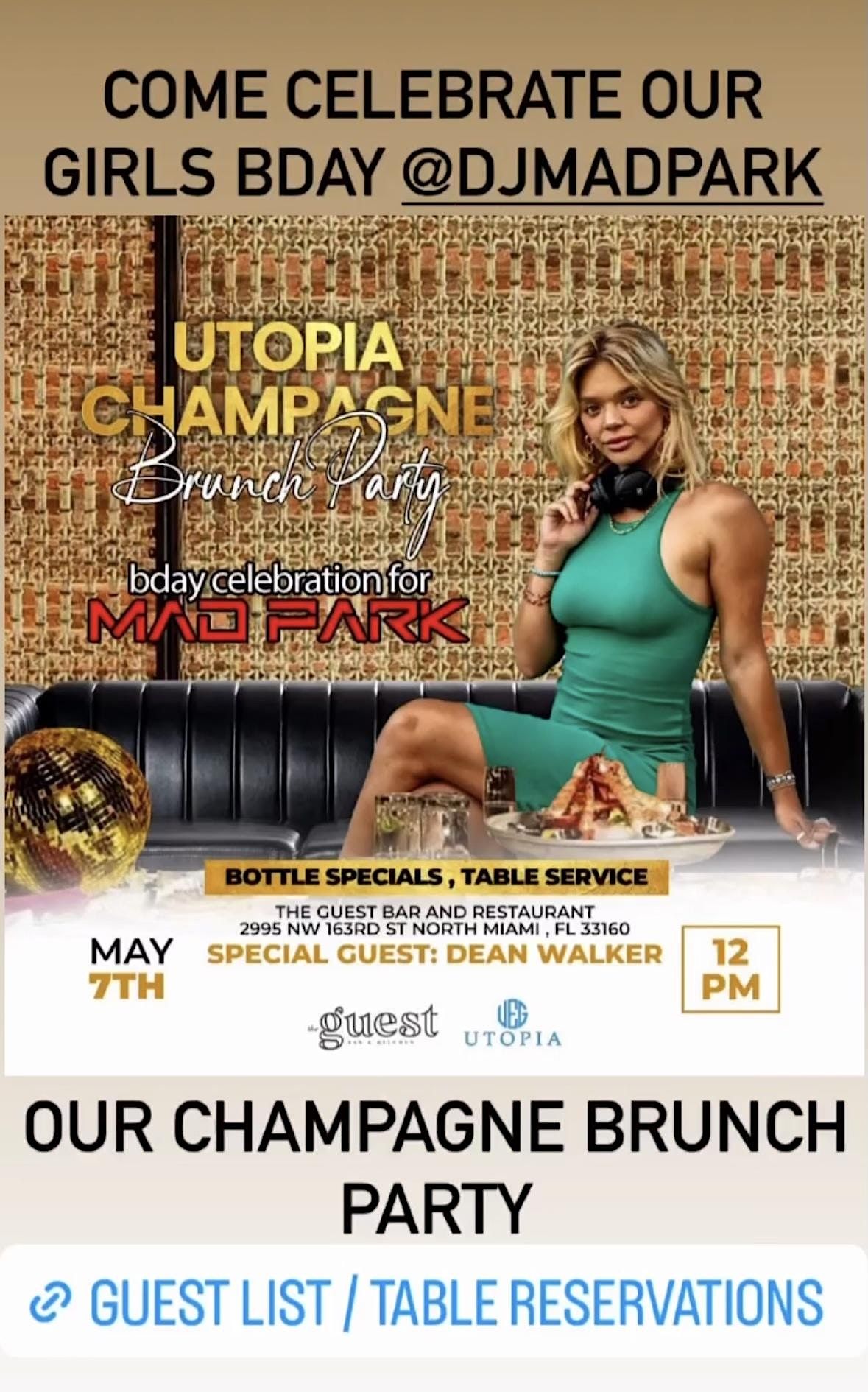 "Brunch with a Bang: Experience Luxurious Bottle Service at Sunday Brunch