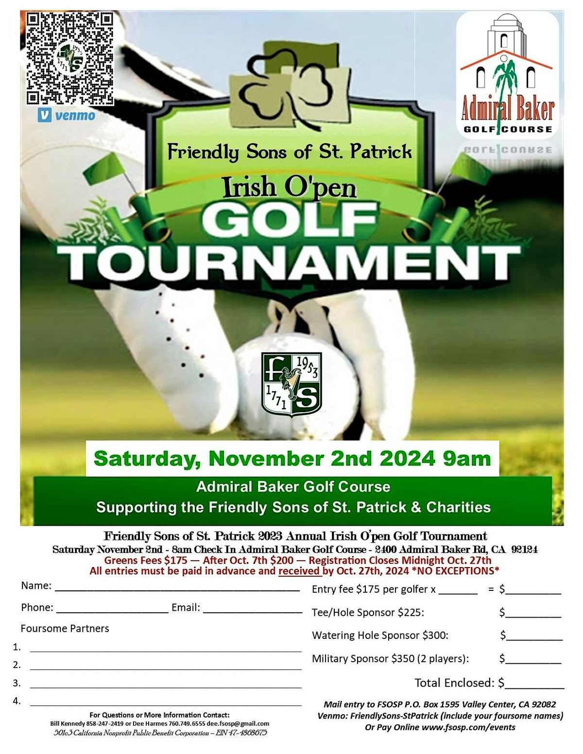 Irish O'pen Golf Tournament 2024