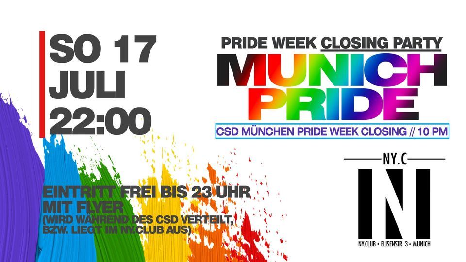 Official Closing Party - Munich Pride
