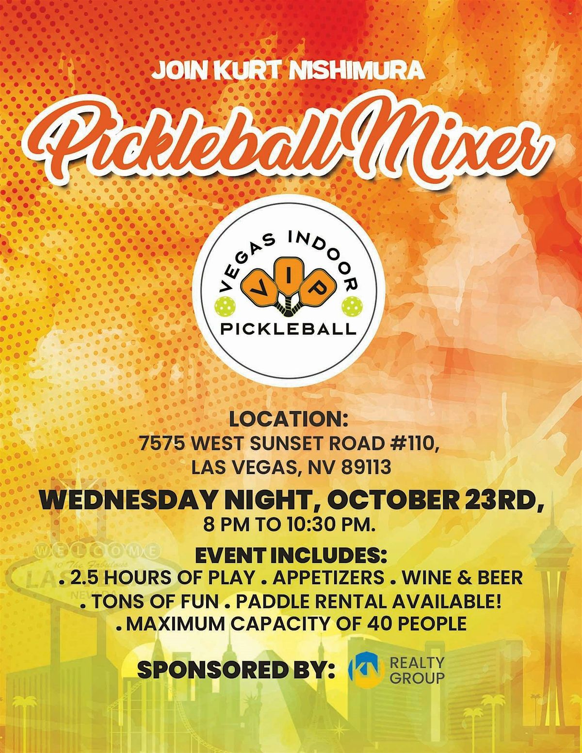 Pickleball Invitational Mixer from Kurt Nishimura AREAA Greater Phoenix