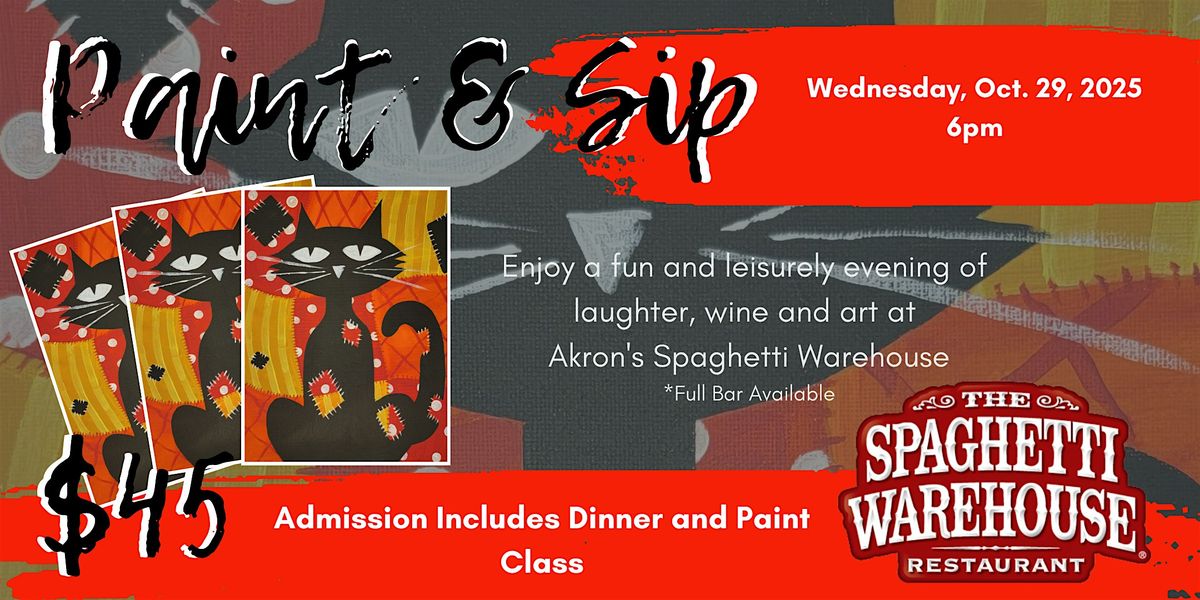 Patchwork Cat Paint and Sip