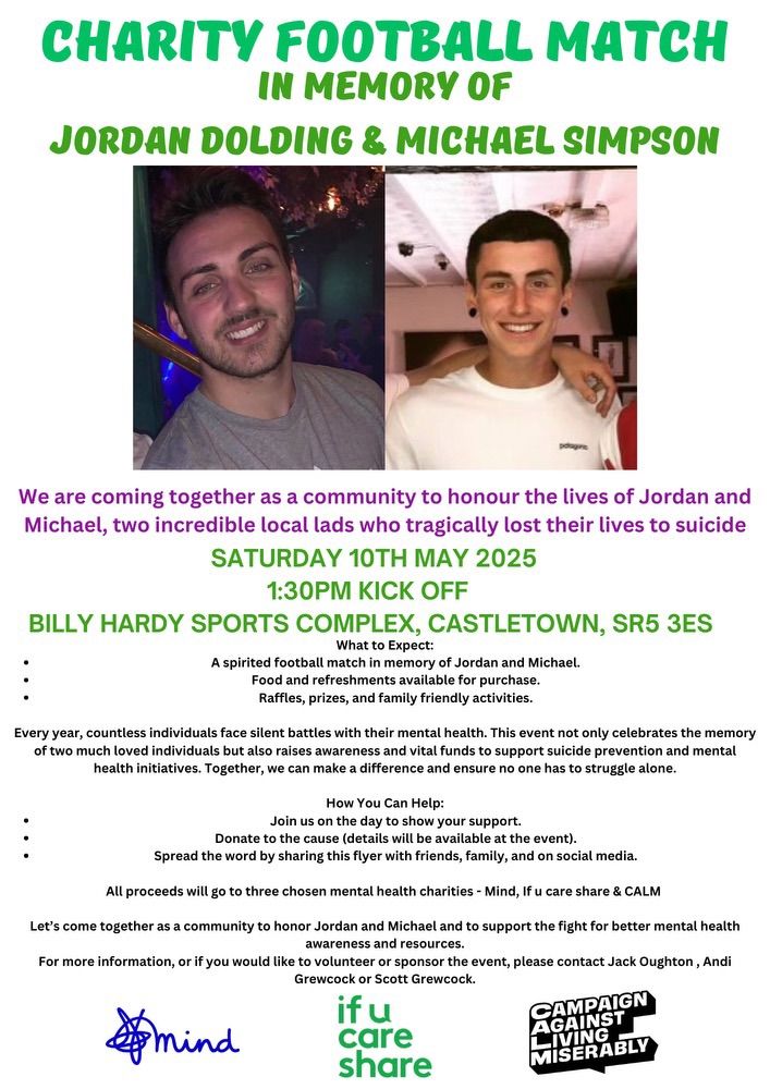 Football match in memory of Jordan Dolding & Michael Simpson