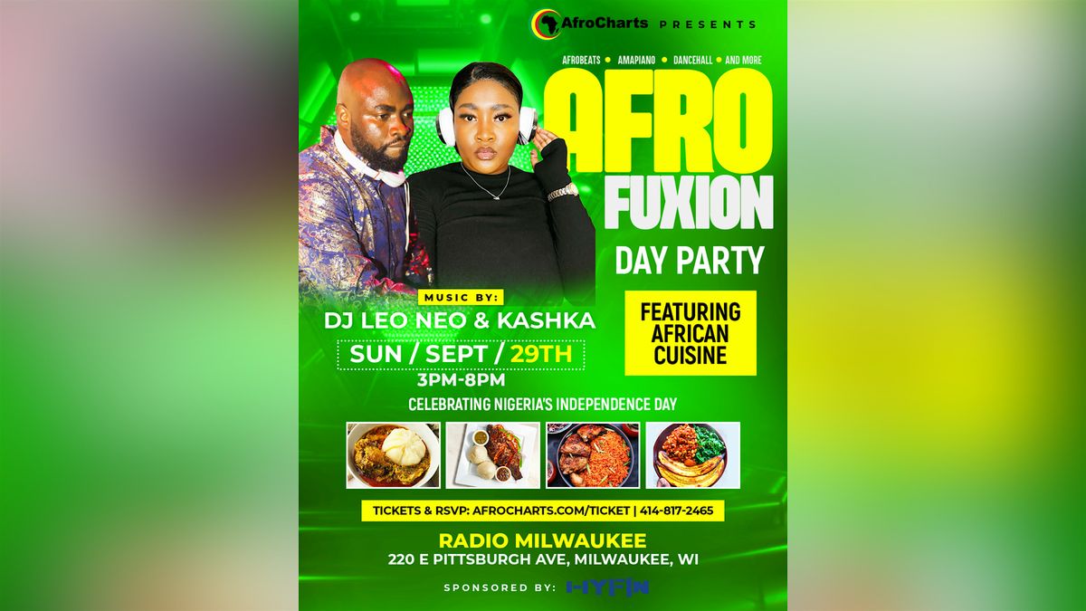 AfroFuxion Day Party: African Food, Afrobeats, Amapiano, Dancehall in MKE