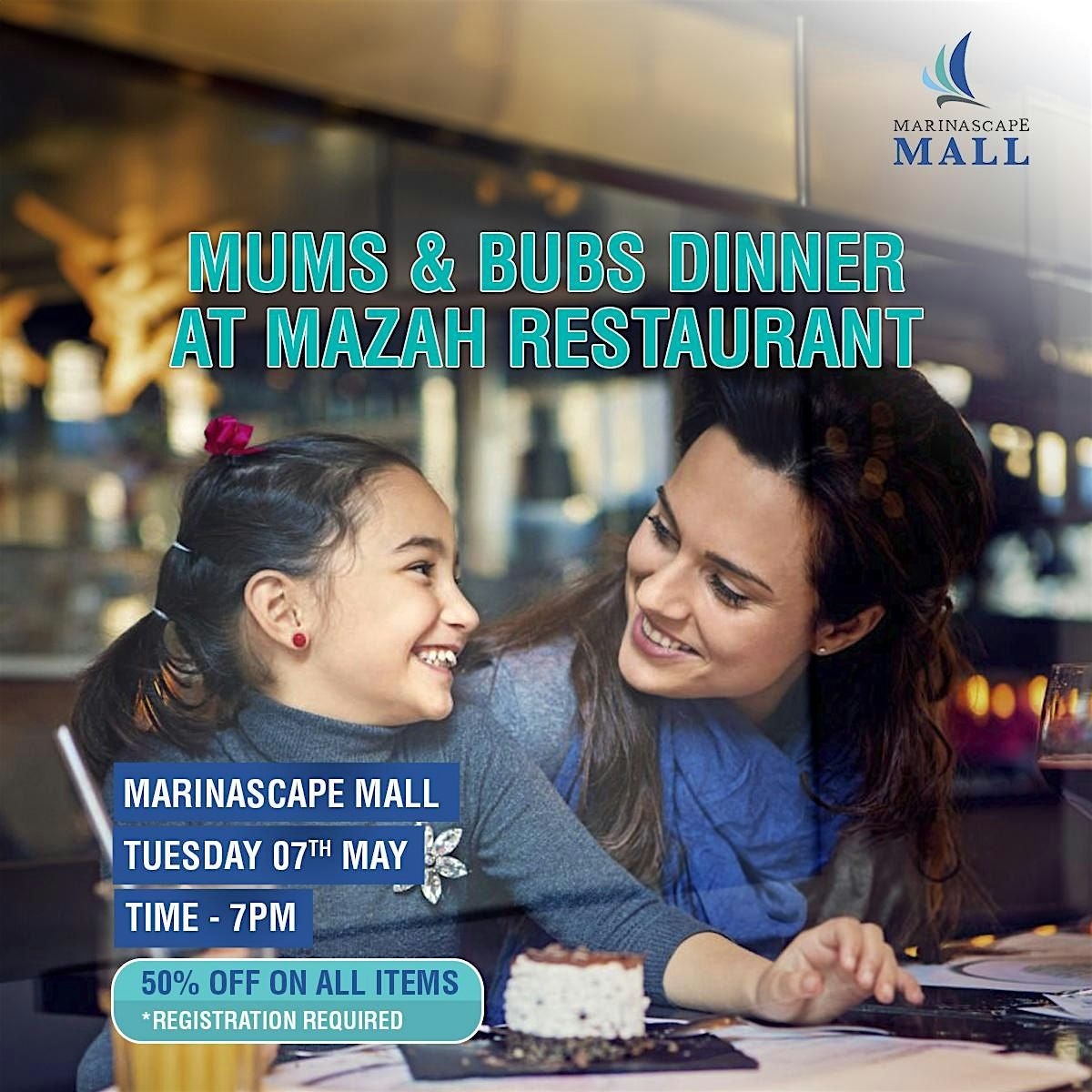 Mums and Bubs Dinner at Mazah Restaurant: Flat 50% off