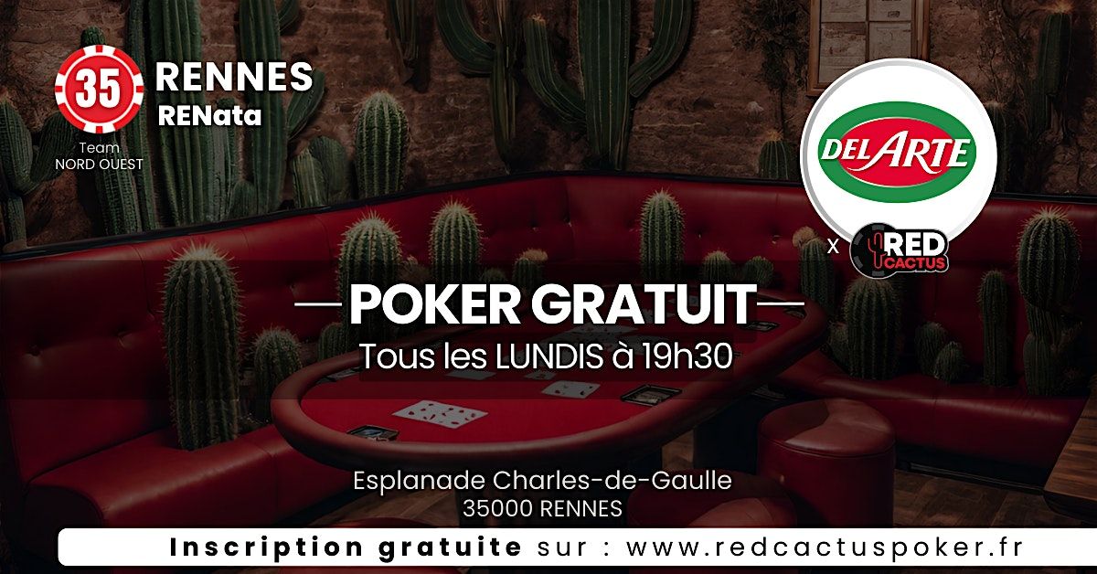 Soir\u00e9e RedCactus Poker X RENata Del Arte \u00e0 RENNES (35)