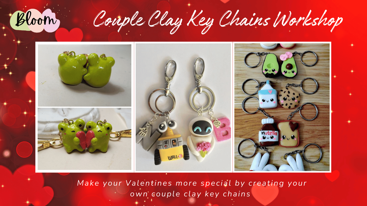 Couple Clay Key Chains Making Workshop