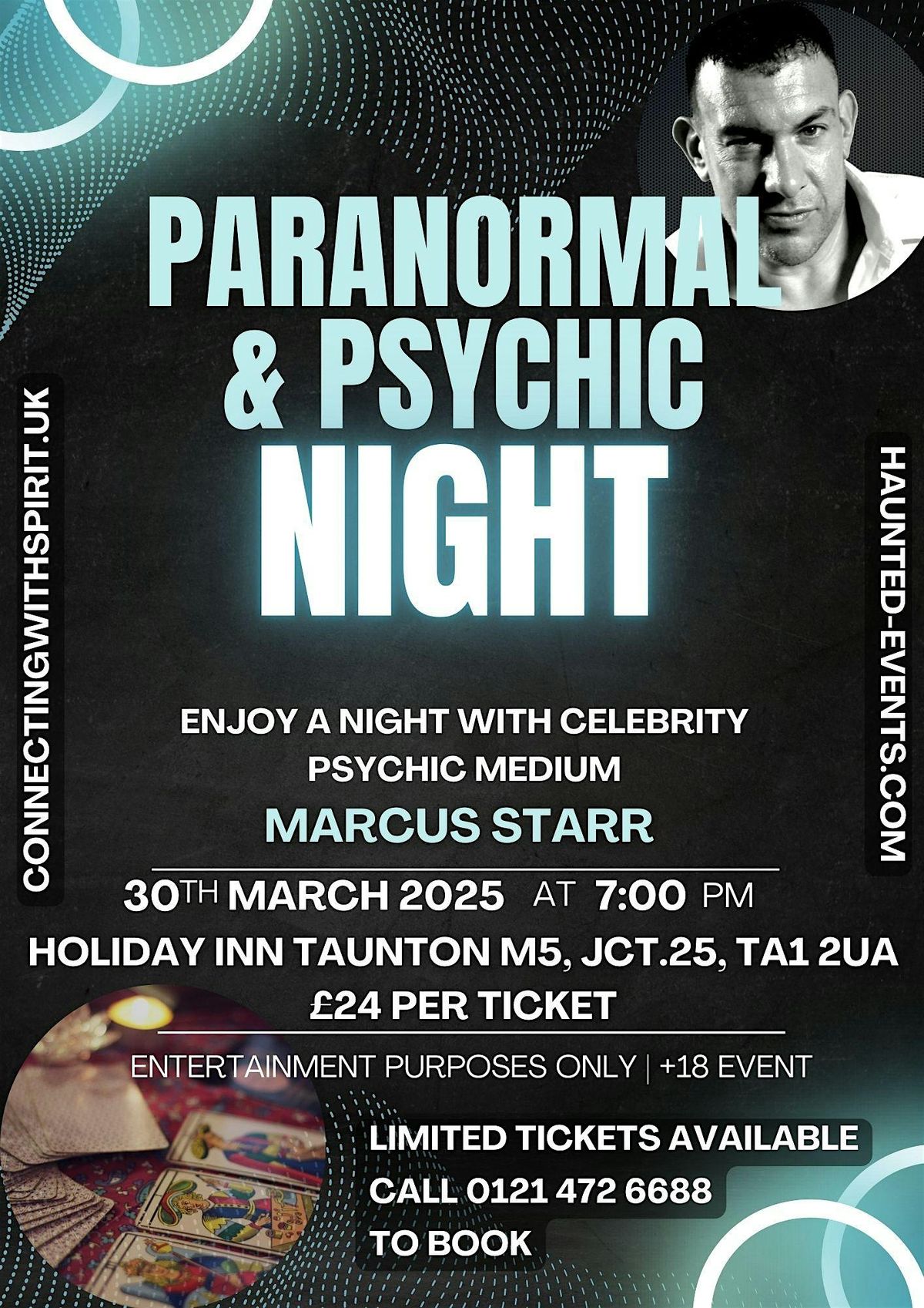 Paranormal & Psychic Event with Celebrity Psychic Marcus Starr @ Taunton