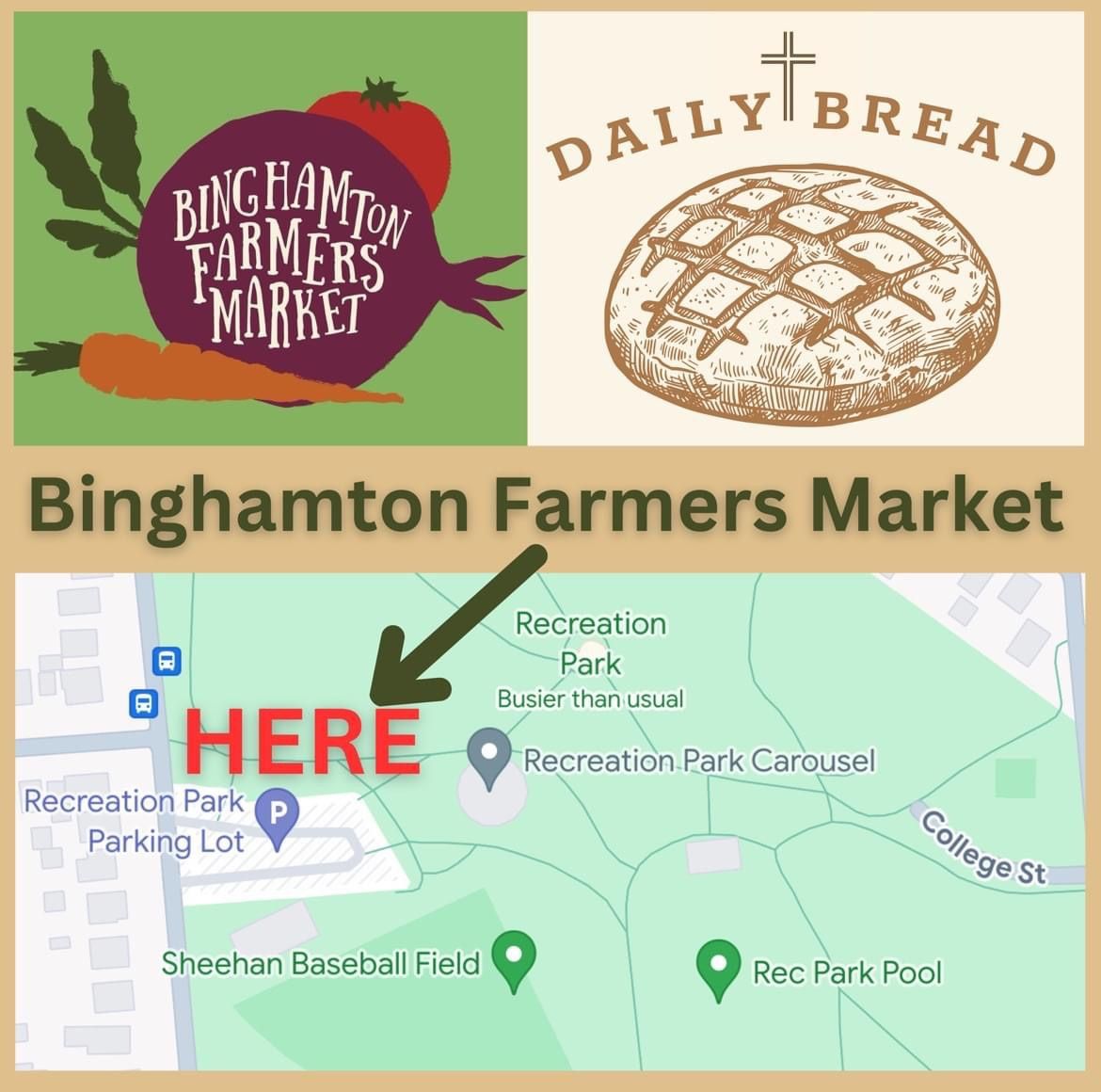 Daily Bread - Binghamton, NY is at Binghamton Farmers Market - Sundays through October - 11am to 2pm