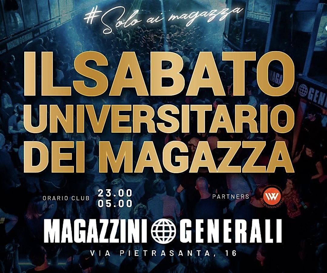 Ogni Sabato Magazzini Generali Milano SuperPromo 15\u20ac con 2 drink