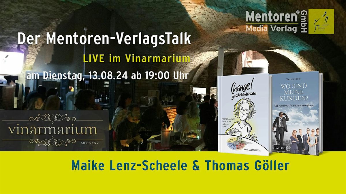 Mentoren-Verlagstalk Live - Di. 13.08.24: Ein Abend voller Inspiration