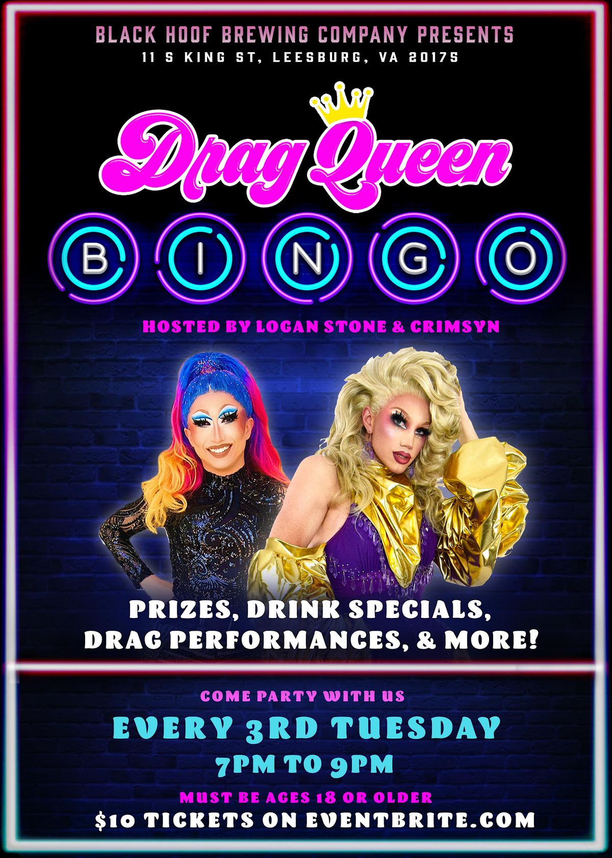 Black Hoof Drag Bingo with Crimsyn & Logan Stone