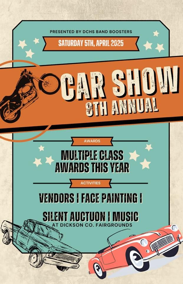 8th Annual Car Show Presented by DCHS Band Boosters