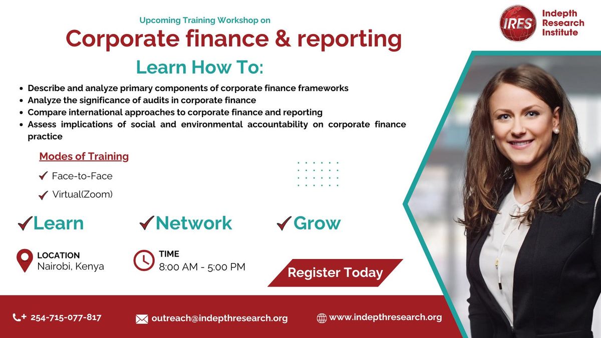 Training Workshop on Corporate finance & reporting