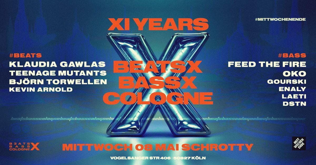 11 yrs BEATS x BASS x COLOGNE: K. Gawlas, Teenage Mutants, B. Torwellen \/ Feed the Fire, OKO & more