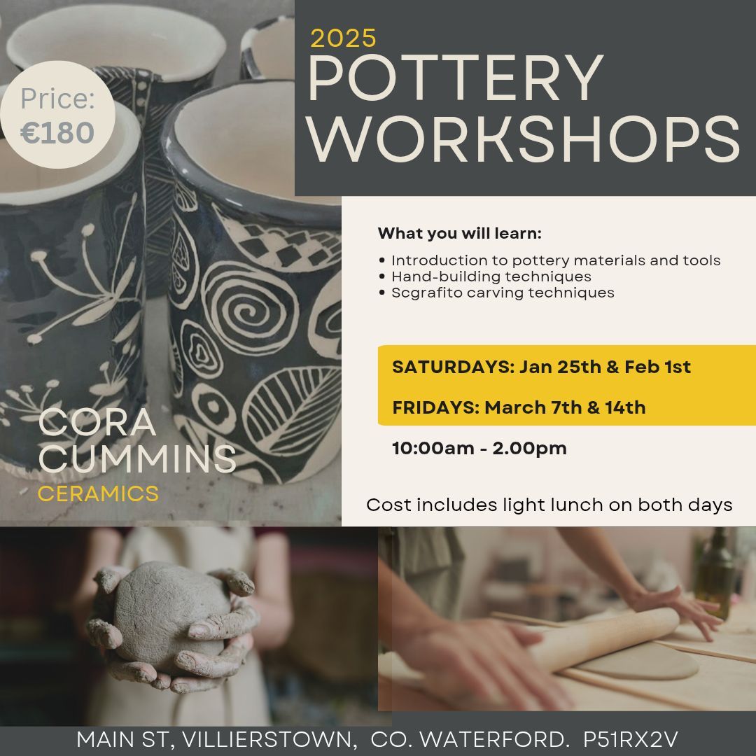 Cora Cummins Ceramics 2-Day Pottery Workshop