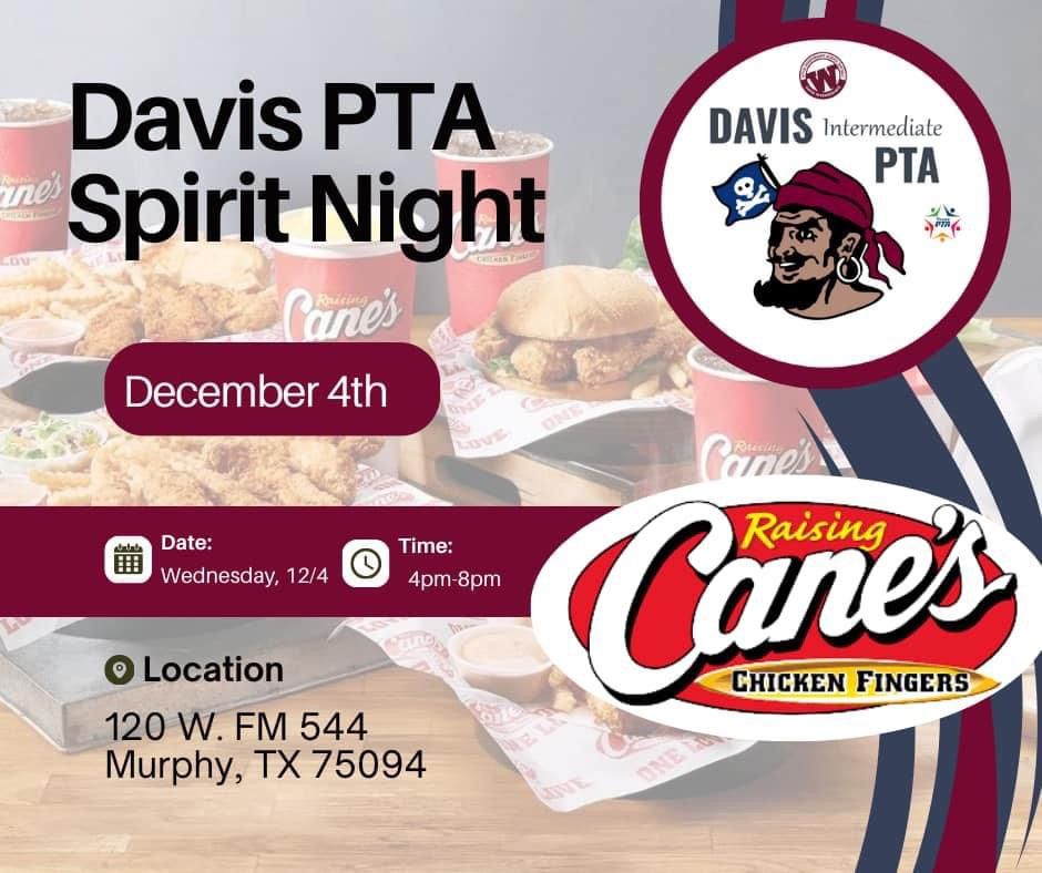 Spirit Night @ Raising Cains