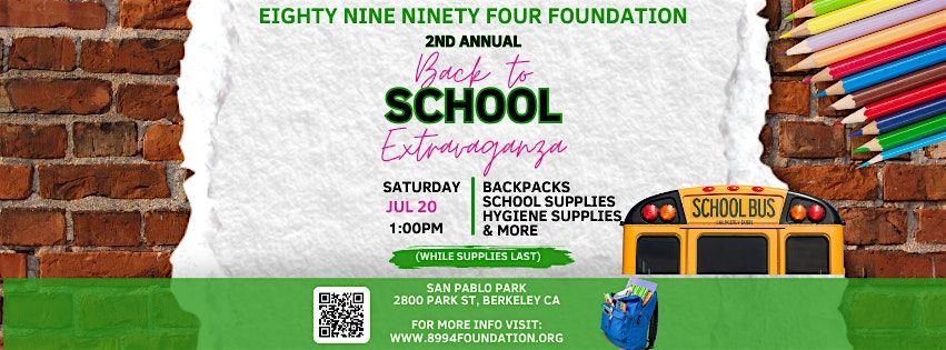2nd Annual Back-to-School Extravaganza: Backpack & School Supply Giveaway!