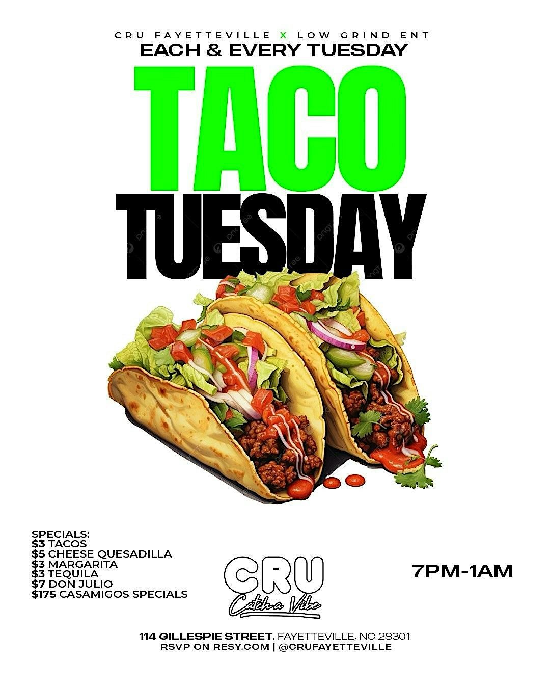 TACO CRUESDAY @ CRU FAYETTEVILLE