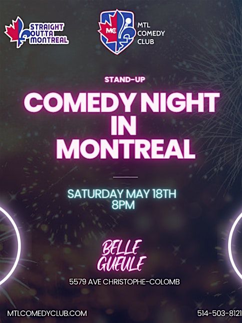 Montreal Stand-Up Comedy Night By MTLCOMEDYCLUB.COM