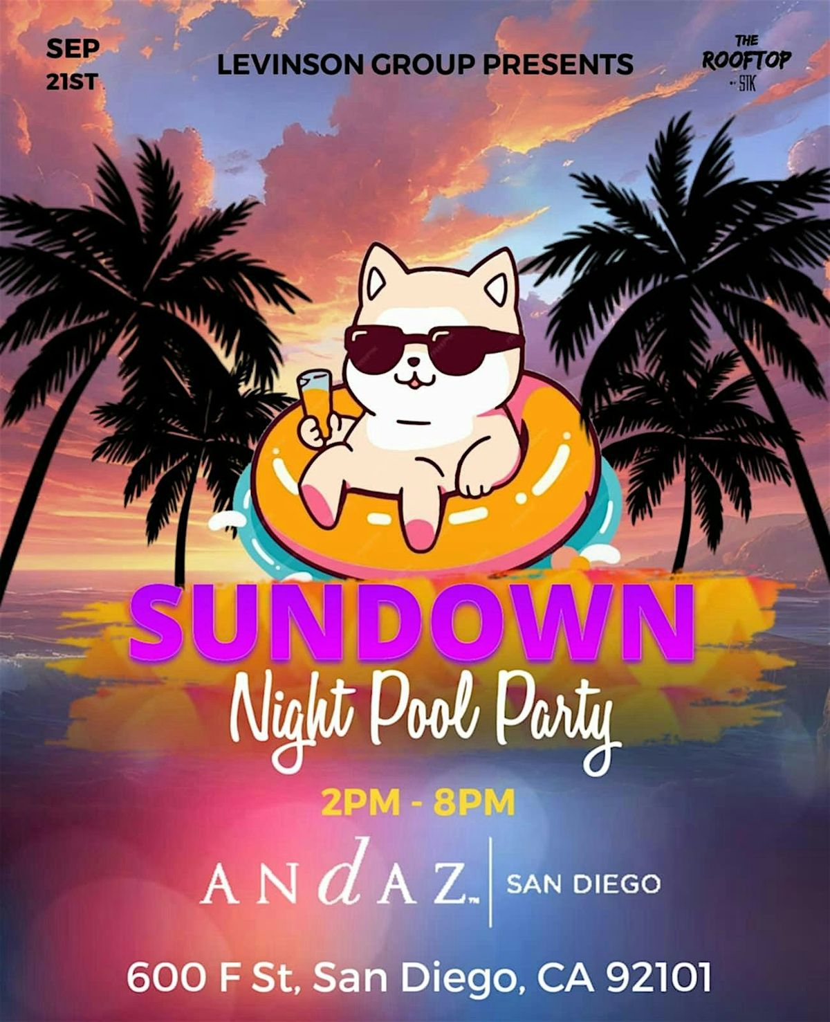 Sundown Night Pool Party at Andaz Sept 21