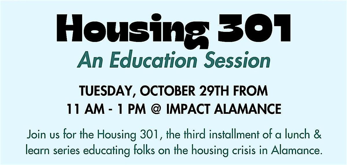 Housing 301: Lunch & Learn Session