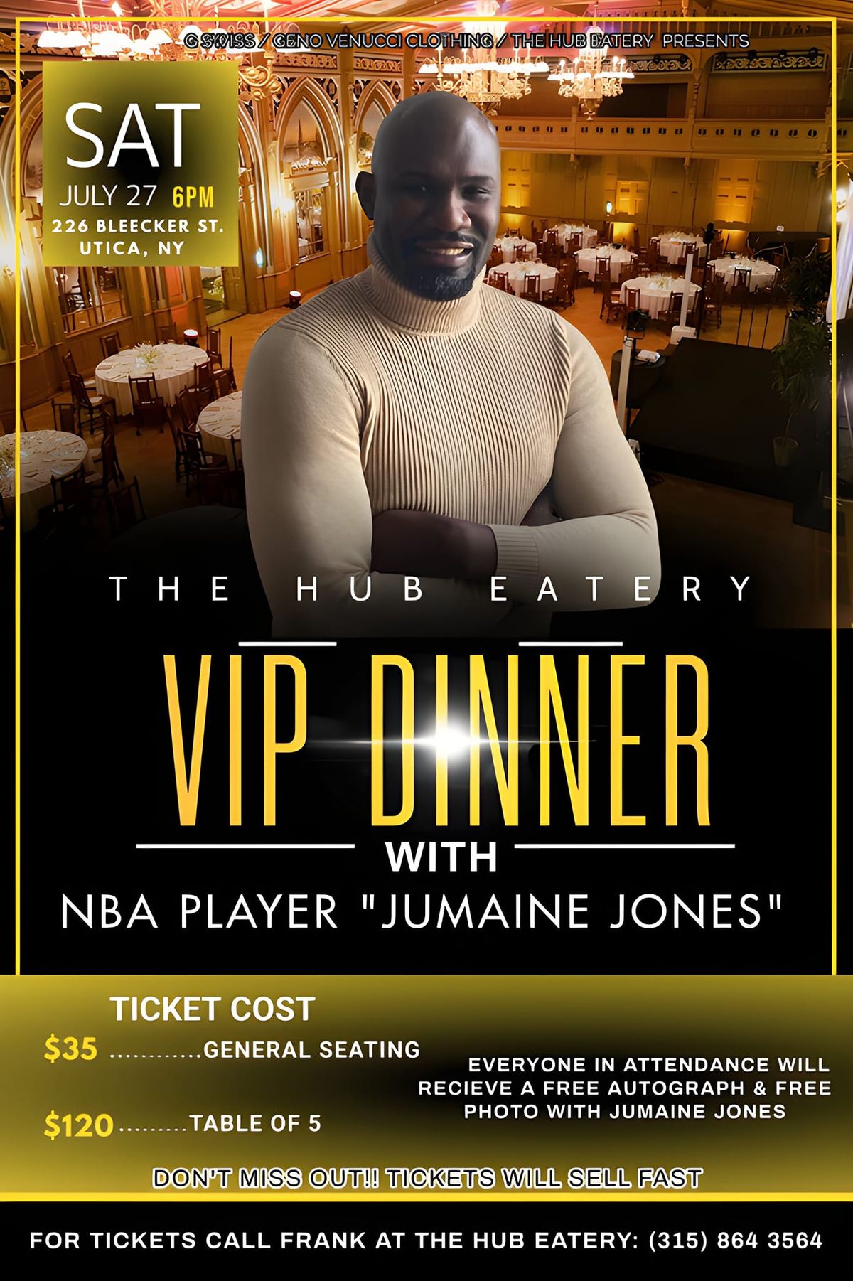 Dinner with NBA Star Jurmaine Jones
