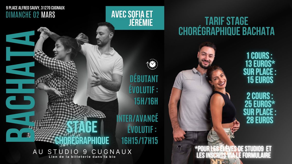 STAGE BACHATA DIMANCHE 02 MARS 2025 AVEC SOFIA ET J\u00c9R\u00c9MIE