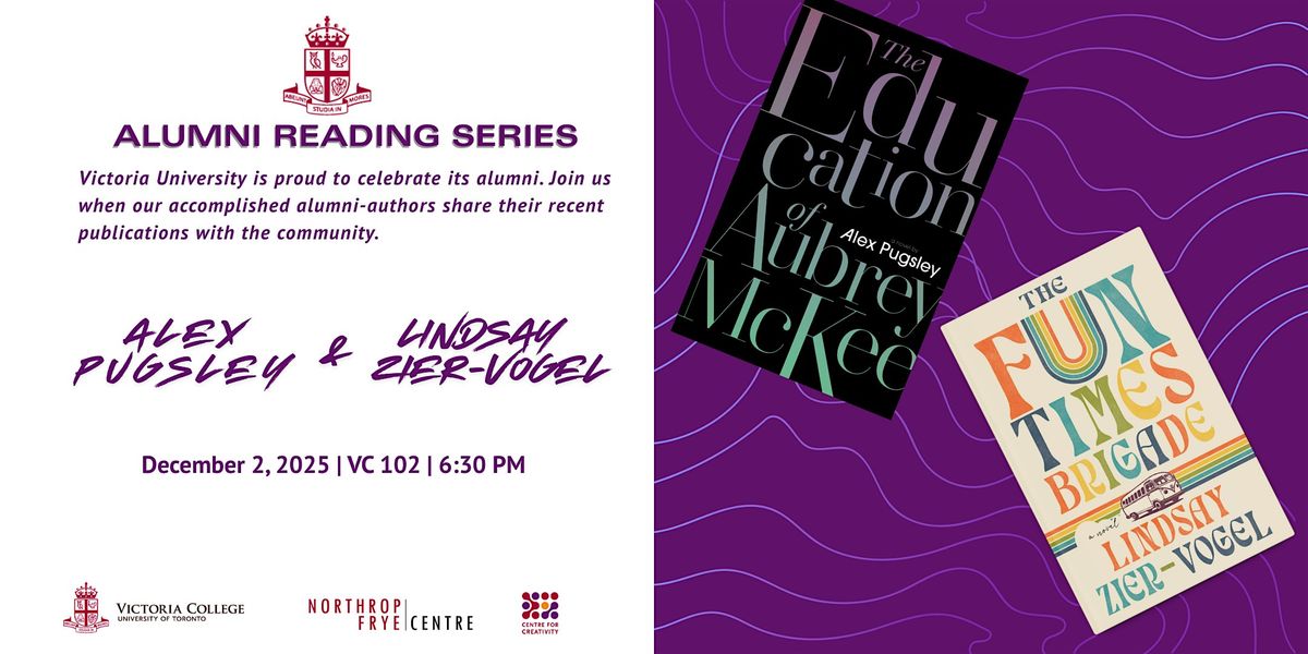 Alumni Reading Series: Alex Pugsley and Lindsay Zier-Vogel