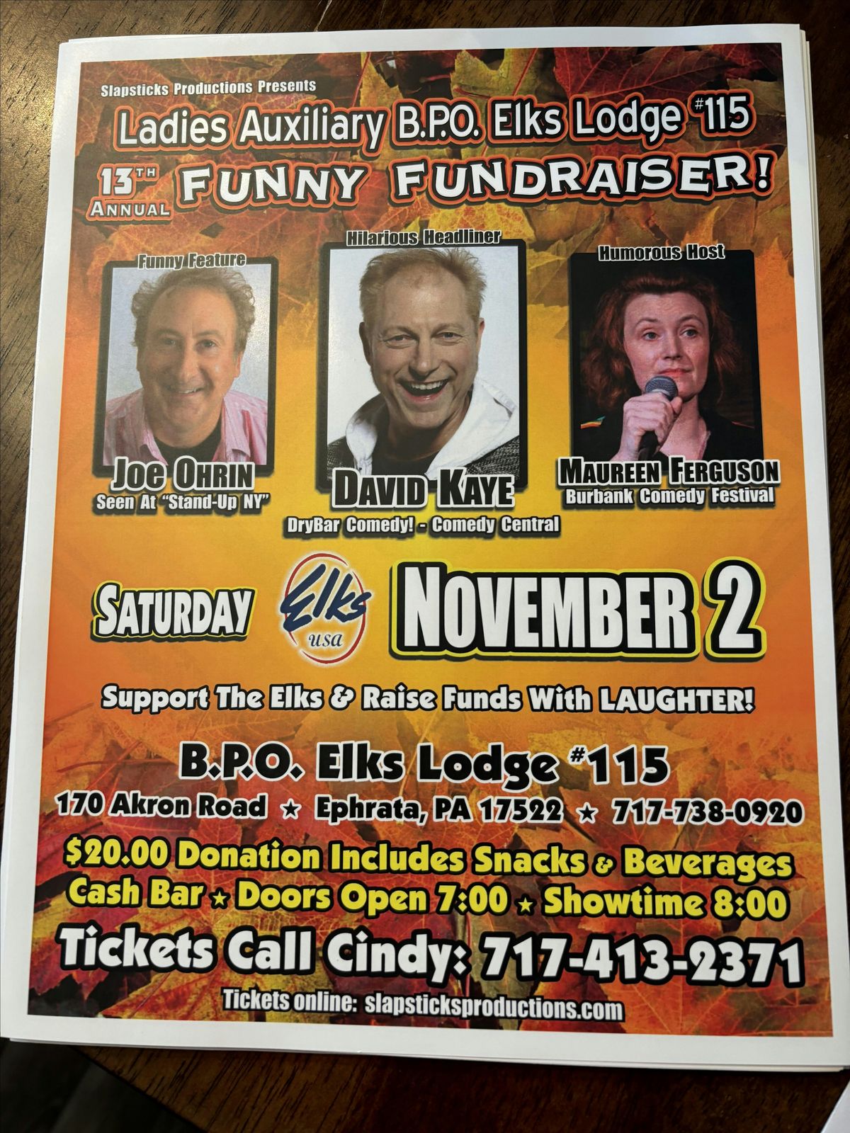 13th Annual Funny Fundraiser