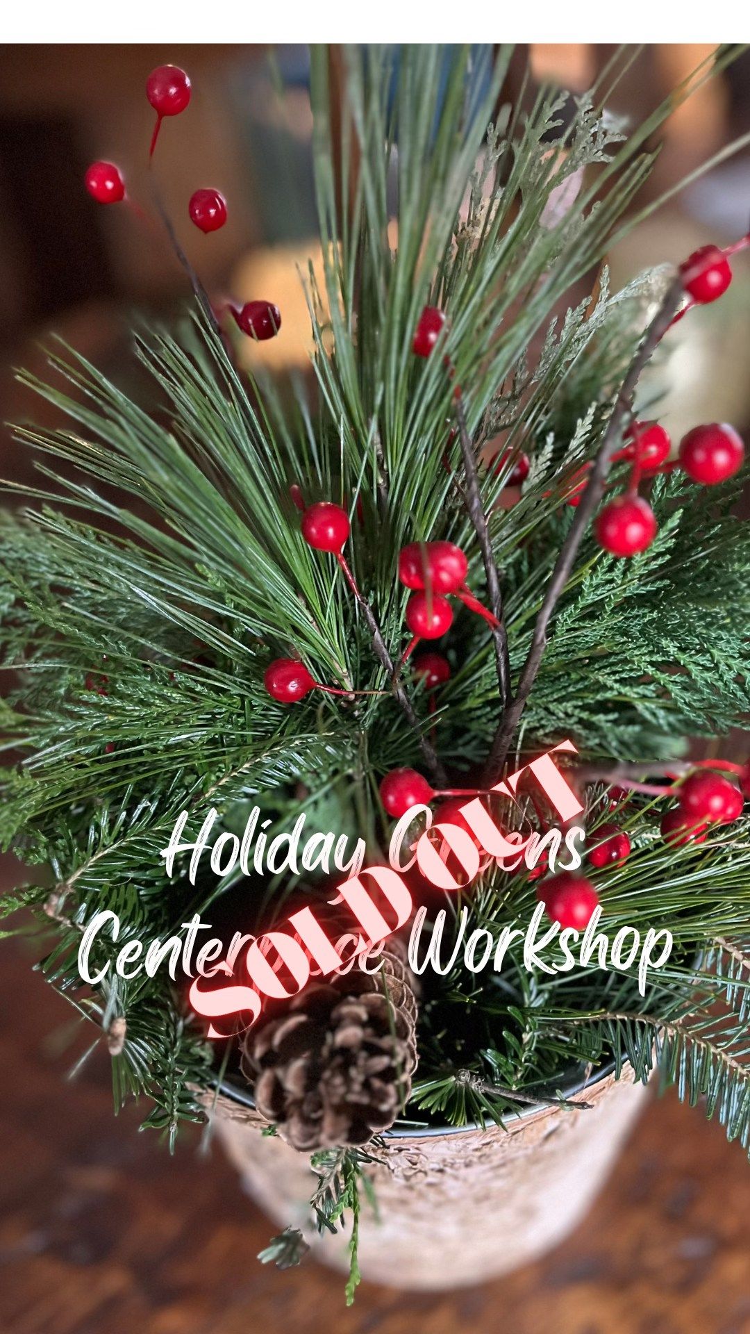 SOLD OUT: Holiday Greens Centerpiece Workshop @ Graye's Greenhouse