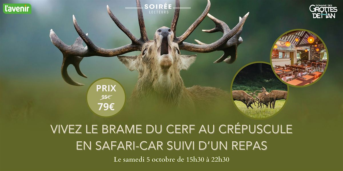 Soir\u00e9e exclusive L'Avenir - Brame du cerf au cr\u00e9puscule