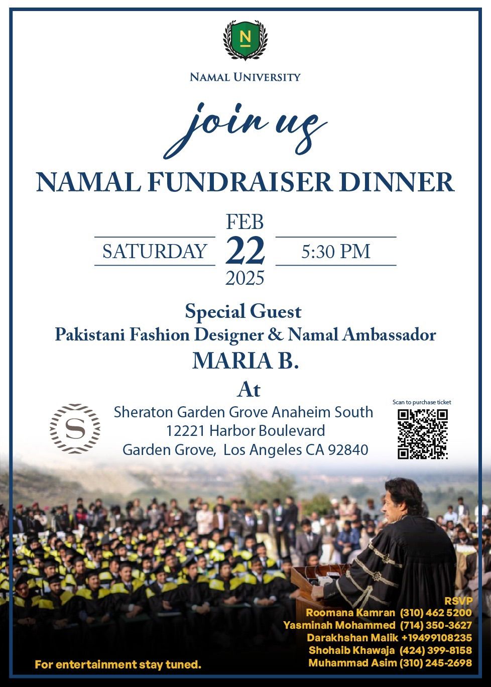 Namal Fundraiser Dinner Los Angeles 