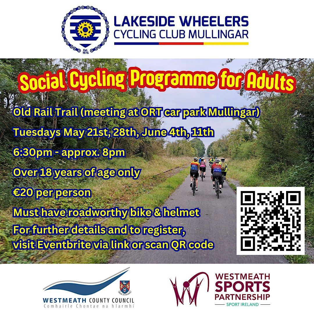 Social Cycling Programme for  Adults with Lakeside Wheelers!
