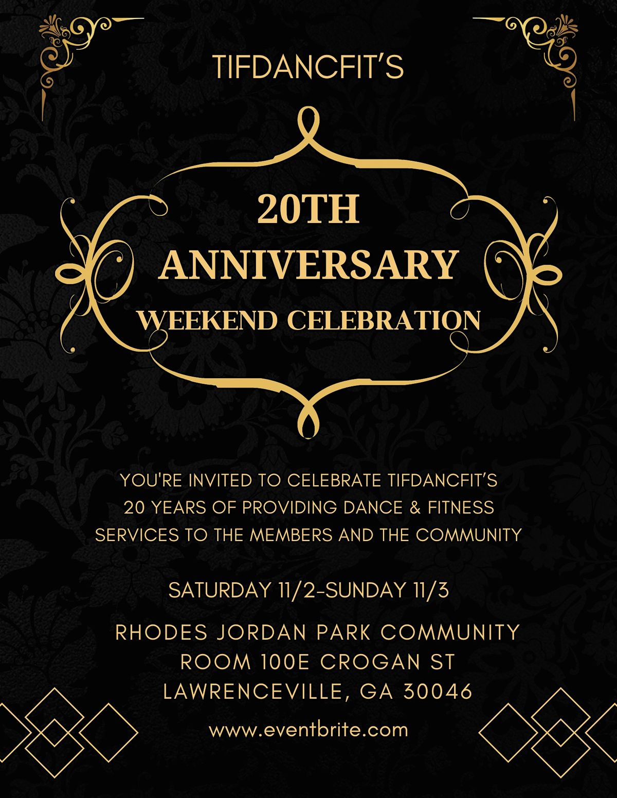 TifDancFit's 20th Anniversary Weekend Celebration:  "The Journey Continues"