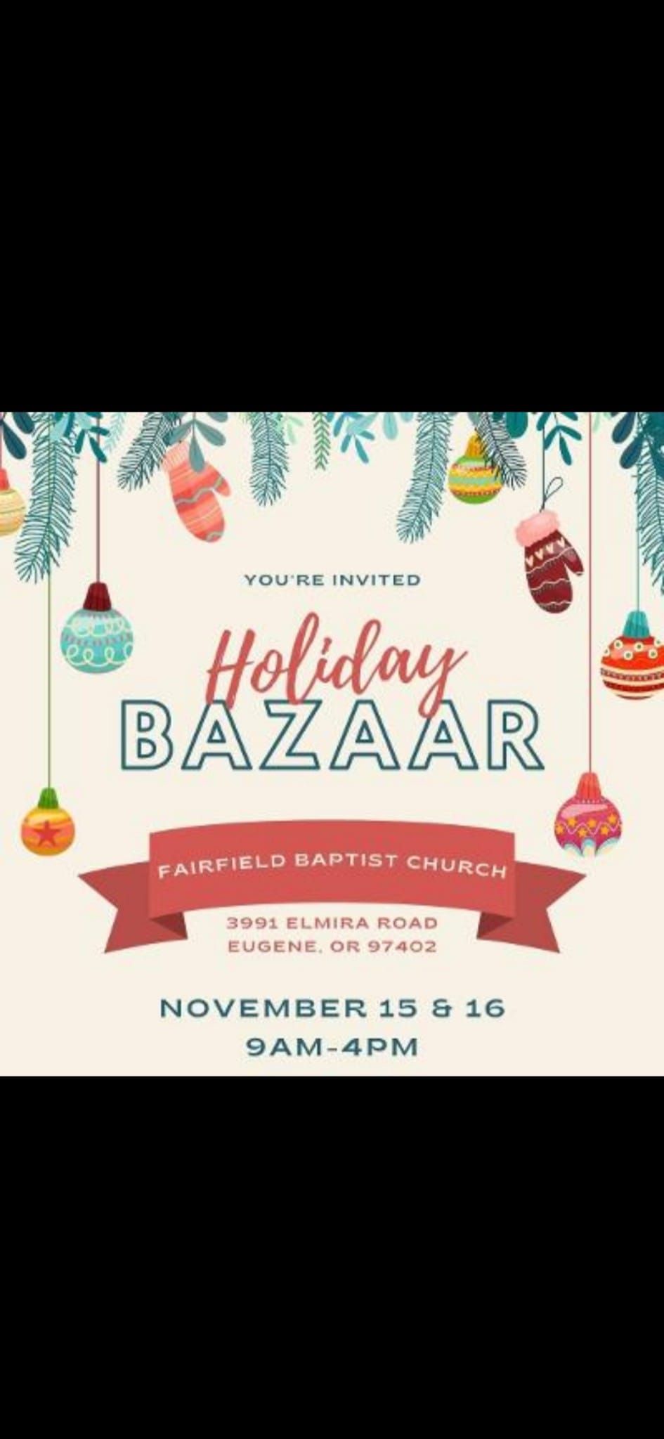 Holiday Bazaar at Fairfield Baptist