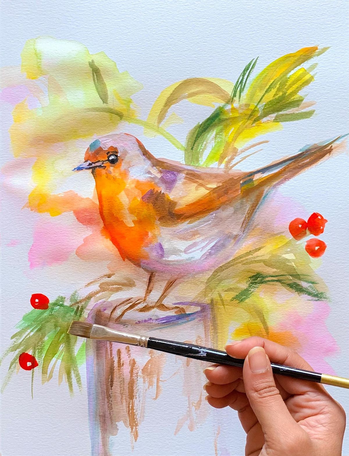 Paint a Robin- Watercolour Workshop at beautiful Walsall Arboretum