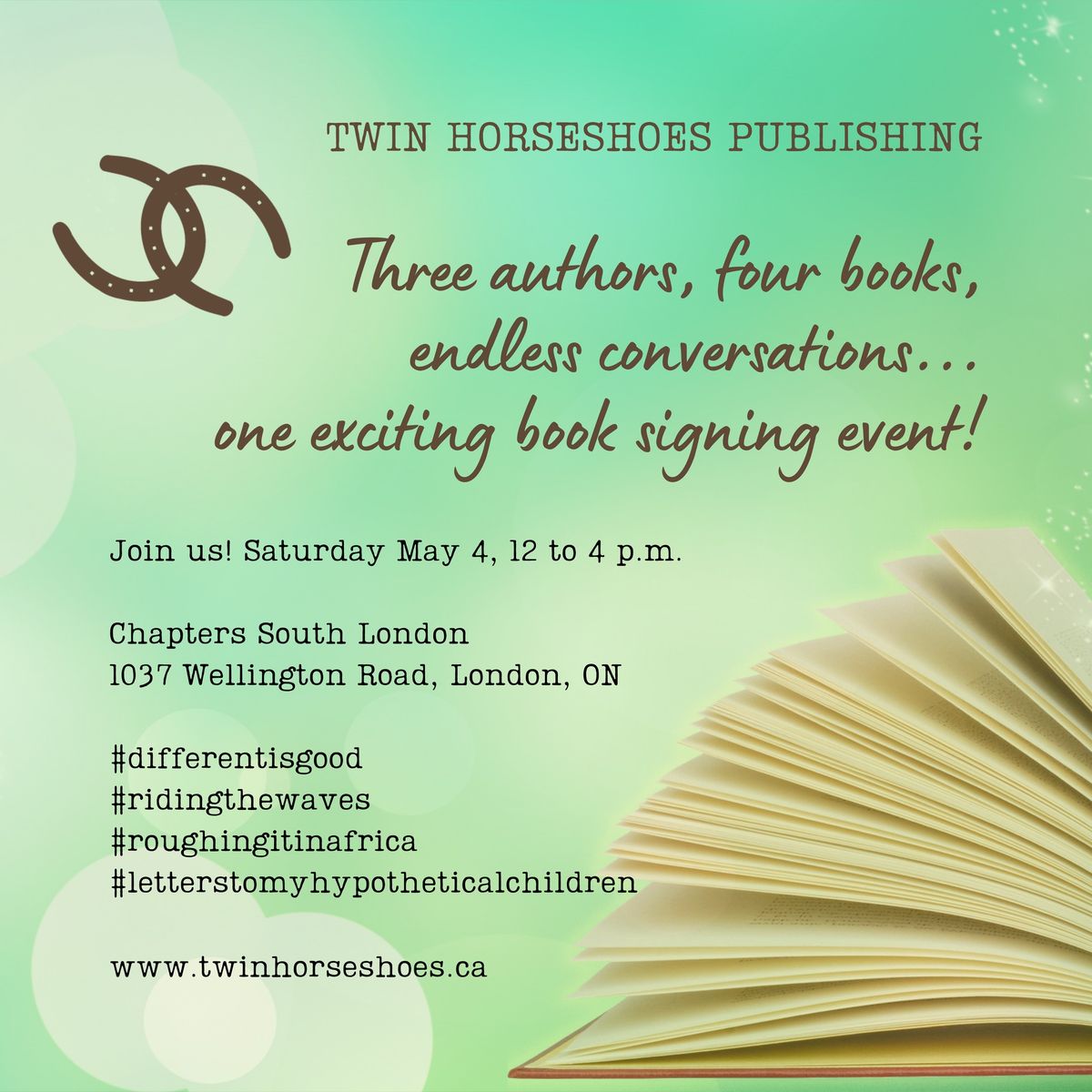 Twin Horseshoes Book Signing at Chapters South London