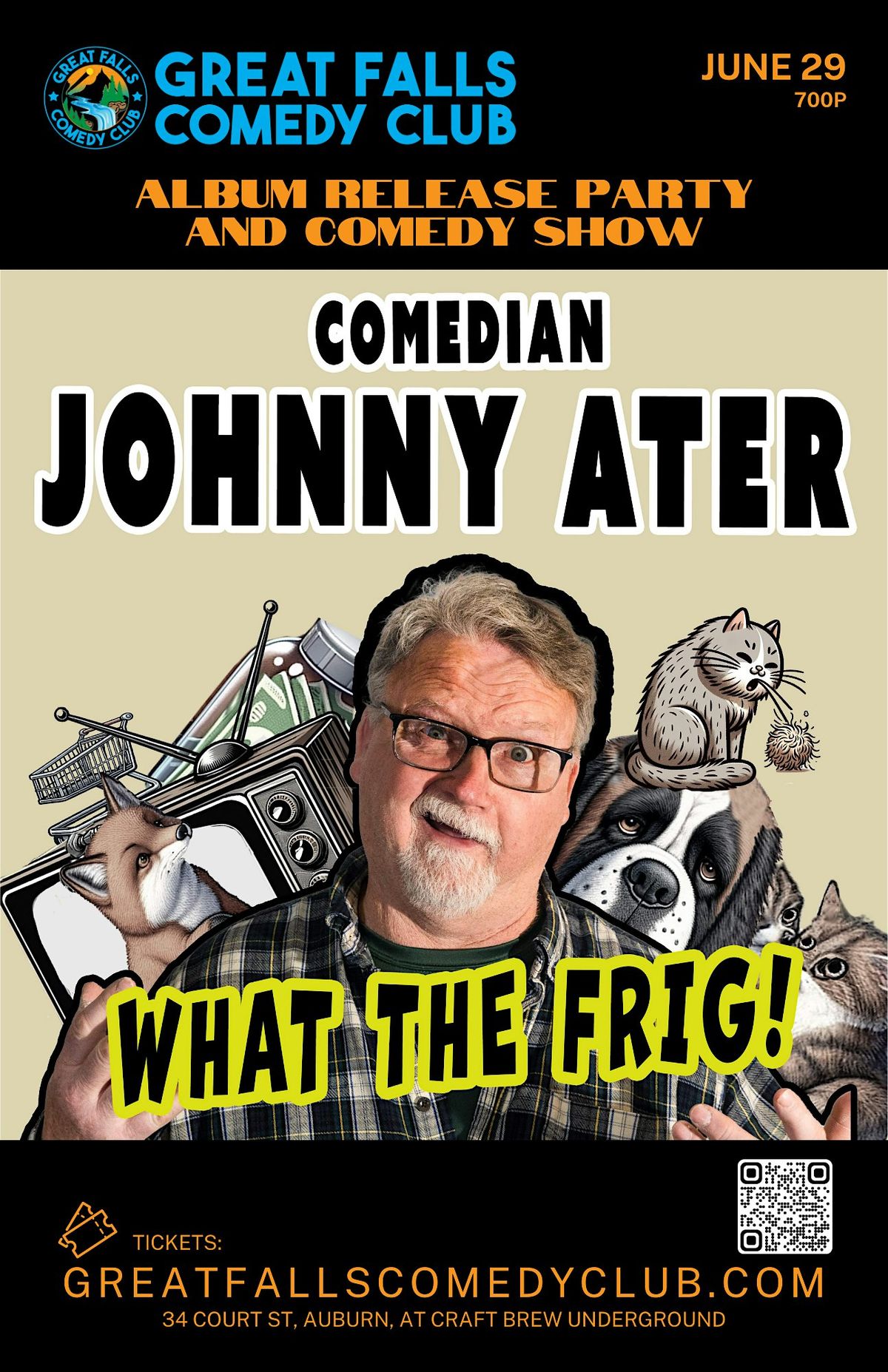 Johnny Ater - Album Release and Comedy Show @ Great Falls Comedy Club