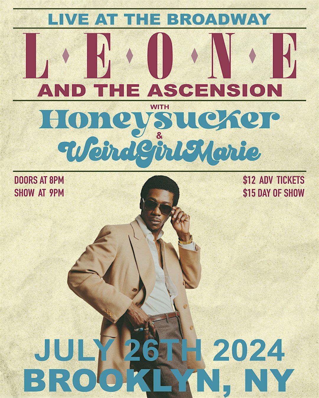 Leone and The Ascension w\/ WeirdGirlMarie + Honeysucker