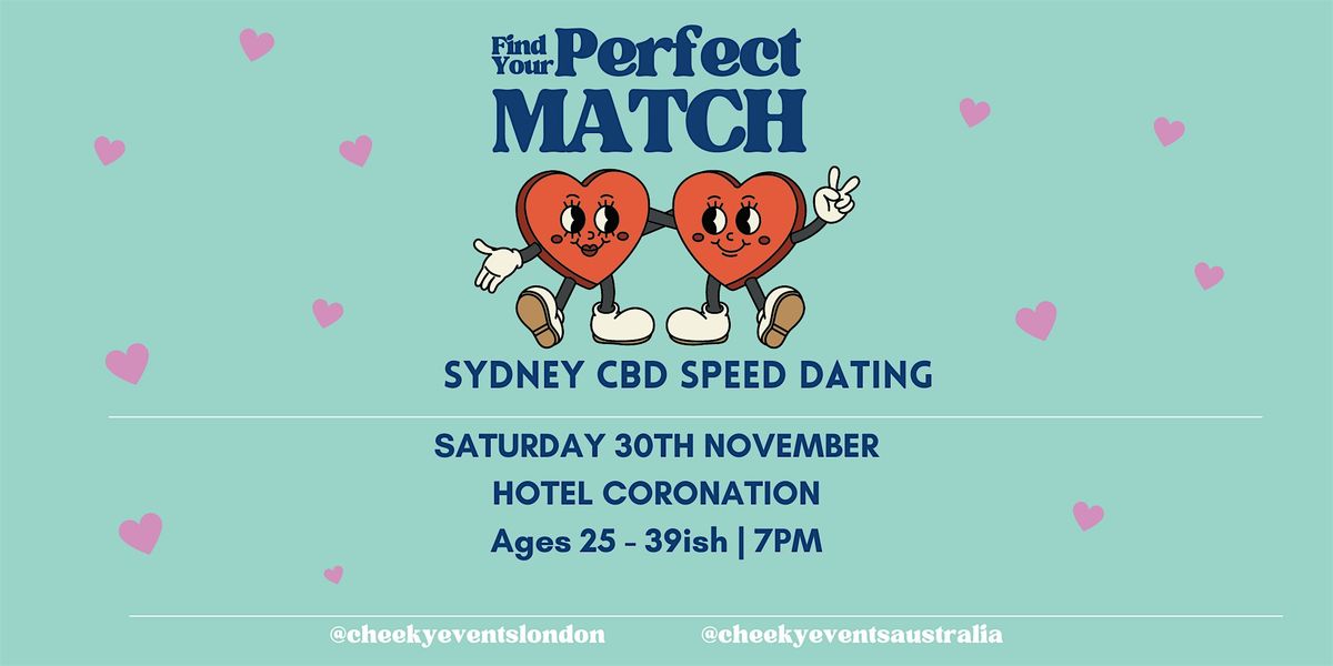 Sydney CBD speed dating by Cheeky Events Australia for ages 25-39ish