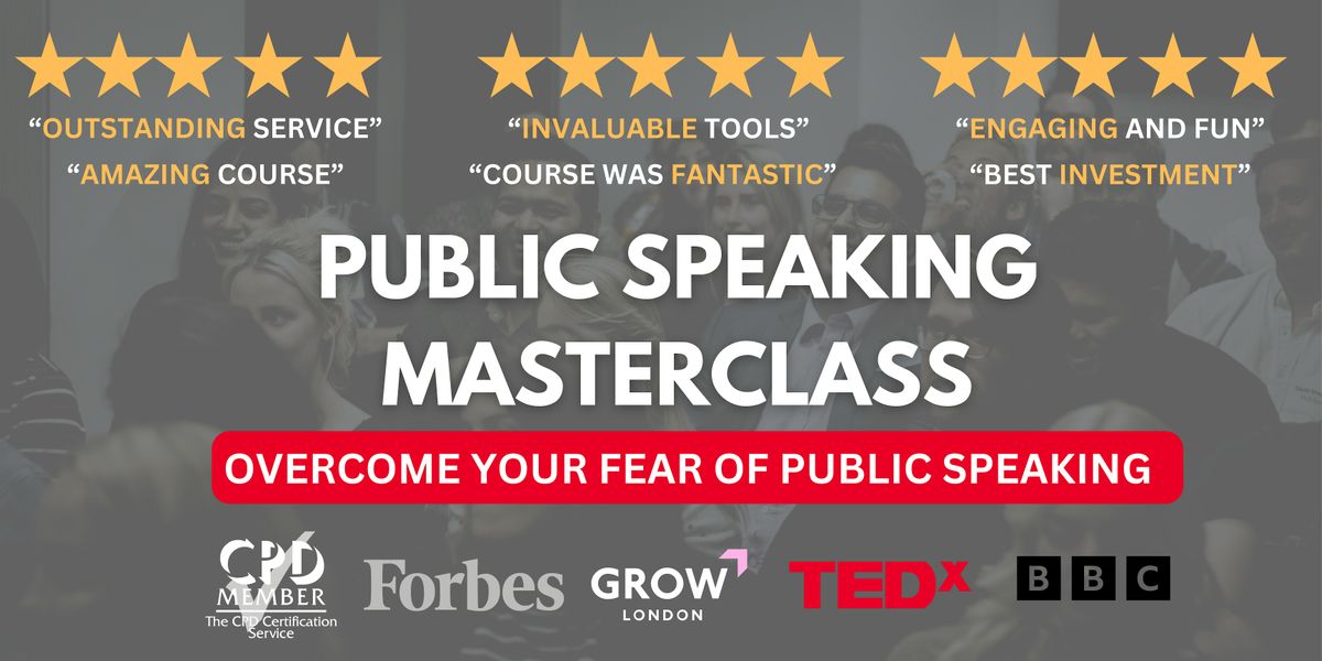 FREE Public Speaking \/Confidence Class with TEDx Coaches